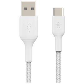 Belkin Braided USB-C to USB-A 1m Cable - White
