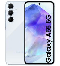 SIM Free Samsung A55 5G 128GB Mobile Phone - Ice Blue