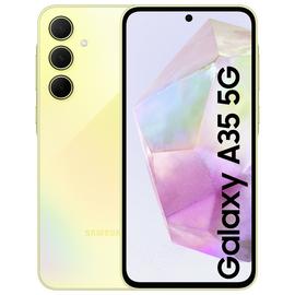 SIM Free Samsung A35 5G 128GB Mobile Phone - Lemon