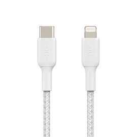 Belkin Braided USB-C to Lightning 1m Cable - White