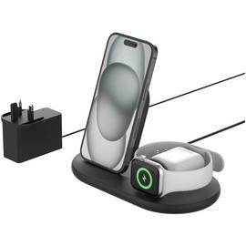 Belkin 3 in 1 Wireless Charger Stand with Plug - Black